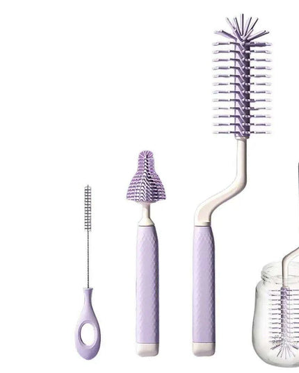 Ultimate Silicone Brush Set for Impeccable Baby Bottle and Pacifier Hygiene