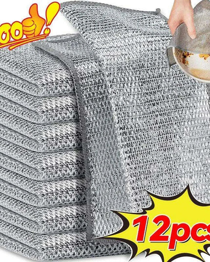 Dual-Function Steel Wire Cleaning Cloths for Ultimate Home and Kitchen Care