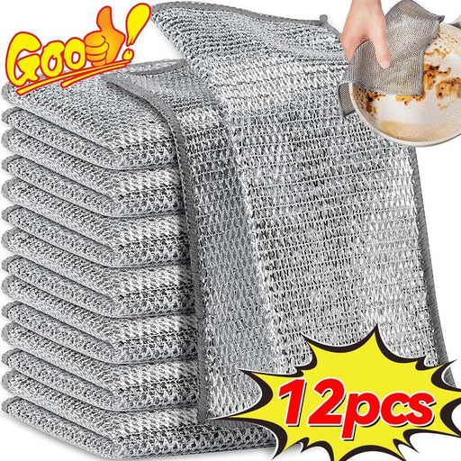 Dual-Function Steel Wire Cleaning Cloths for Ultimate Home and Kitchen Care