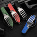 Multi-Functional Outdoor Dining Utensil Set: Fork, Spoon, Knife & Bottle Opener for Campers and Hikers