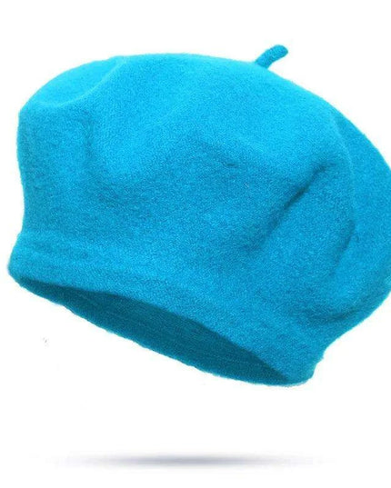 Elegant Wool Beret - Classic Winter Accessory for Women and Teens