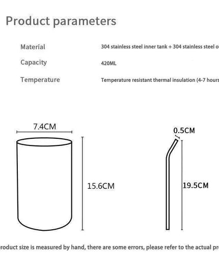 Cute Keroppi Stainless Steel Thermos Cup - Kawaii Portable High Capacity Water Bottle