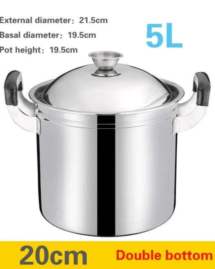 Extra-Large Stainless Steel Induction Cooking Pot for Family-Style Soups and Stews