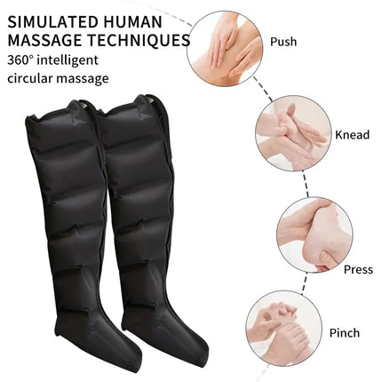Electric Air Pressure Leg & Calf Massager — Remote Control, Deep Kneading