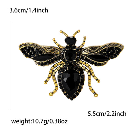 Trendy Rhinestones Bees Brooches for Women Unisex Enamels Insects Pins