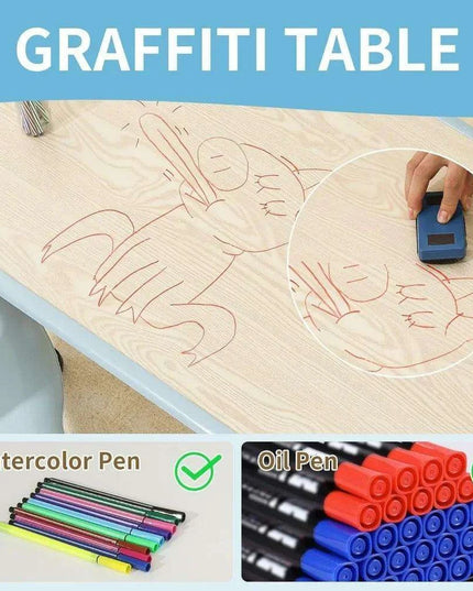 Adjustable Kids Study Desk and Chair Combo - Durable, Space-Saving Furniture for Ages 3-10