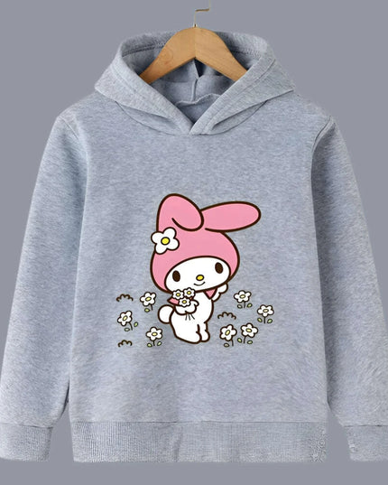 Adorable Sanrio Melody Girls' Cartoon Windbreaker for Spring and Autumn Fun