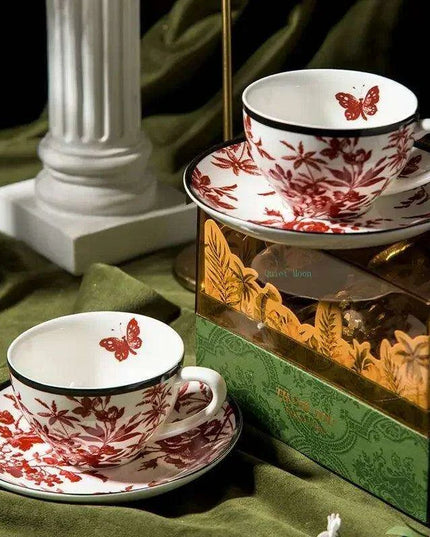 Elegant Vintage French Rose Tea Cup and Saucer Set for Memorable Gatherings