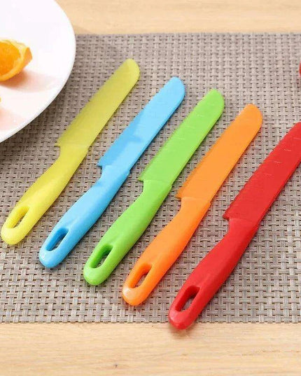 Colorful Kids' Safe Fruit Cutting Knife Set for Young Culinary Explorers