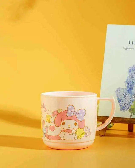 Sanrio Character Kids' Breakfast Water Cup Set Featuring Hello Kitty and My Melody - Fun and Whimsical Design