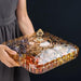 Chic Clear Candy and Snack Organizer Tray with Decorative Lid for Stylish Home Storage