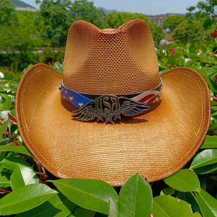Vintage-Inspired Thick Straw Cowboy Hat