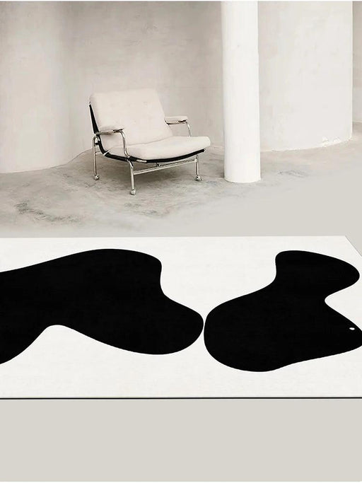 Chic Eco-Conscious Monochrome Abstract Area Rug with Superior Stability