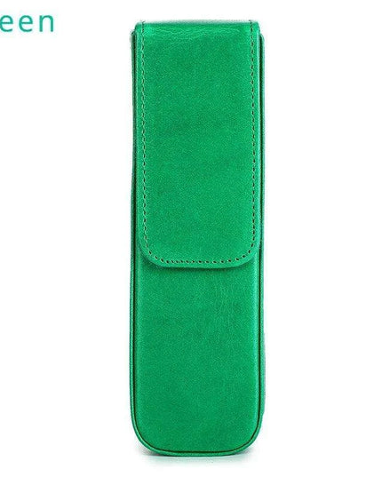 Elegant Genuine Leather Pen Organizer - Stylish Storage for Office and Travel