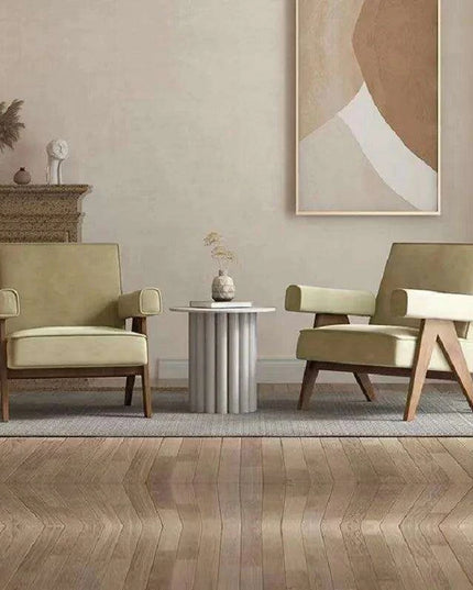 Nordic Luxury Leather Lounge Chair - Unwind in Stylish Comfort