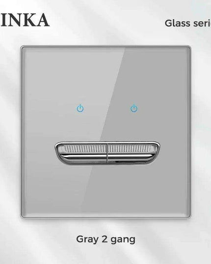 Elegant LED Crystal Glass Light Switch Panel - Versatile Multi-Gang Control System