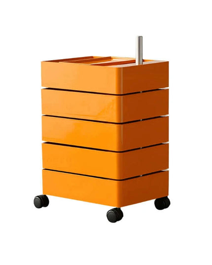 360-Degree Rotating Multi-Layer Storage Organizer - Stylish Movable Cabinet for Magazines and Cosmetics
