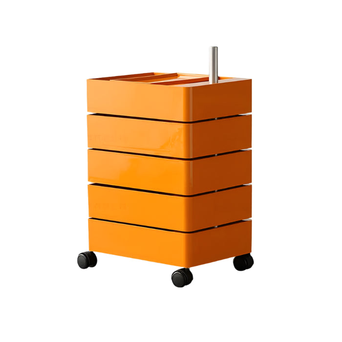 360-Degree Rotating Multi-Layer Storage Organizer - Stylish Movable Cabinet for Magazines and Cosmetics
