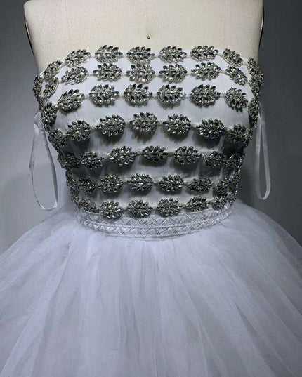 Radiant Crystal-Embellished Bodycon Maxi Dress