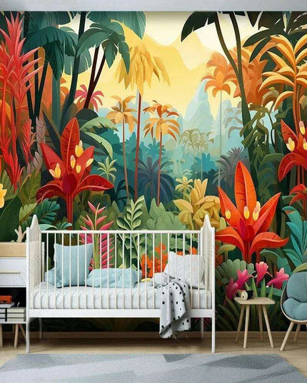 Enchanting 3D Cartoon Forest Wallpaper - Transform Your Space into a Fantasy Wonderland