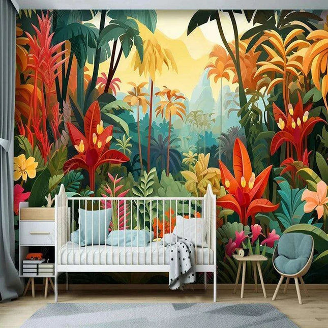 Enchanting 3D Cartoon Forest Wallpaper - Transform Your Space into a Fantasy Wonderland