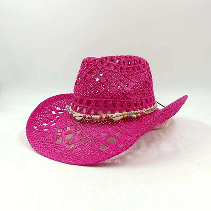 Handcrafted Unisex Denim Straw Cowboy Hat for Ultimate Summer Sun Protection
