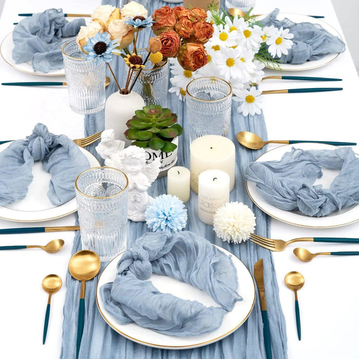 Luxurious 100-Count Gauze Cloth Napkin Set - 19.7 x 19.7 Inch Table Decor