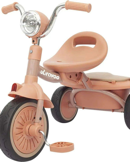 Colorful Adventure Trike: Foldable Toddler Tricycle with Adjustable Seat and Lights