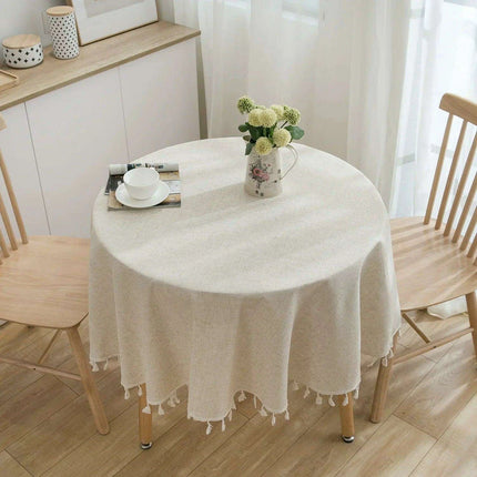 Stylish Customizable Plaid Cotton Linen Tablecloth - Elevate Your Dining Experience