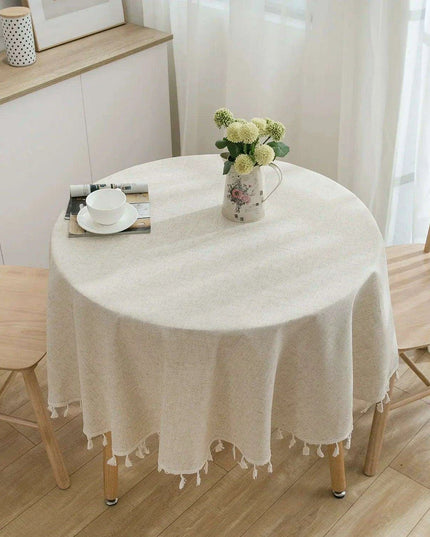 Stylish Customizable Plaid Cotton Linen Tablecloth - Elevate Your Dining Experience