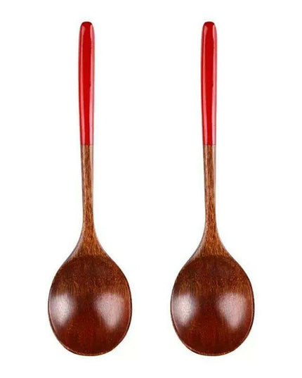 Elegant Japanese Wooden Spoons - Artisanal Utensils for Rice, Soup, and Desserts