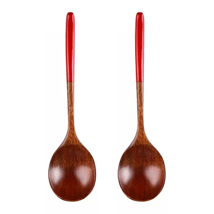 Japanese Wooden Spoon Set - Authentic Dining Essentials for Rice, Soup, Dessert, and Beyond