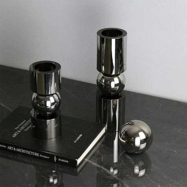 Charming Nordic Crystal Candle Holders Set - Enhance Your Dining Experience