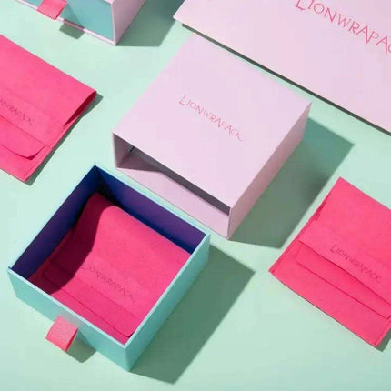 Luxury Customizable Jewelry Packaging Set with Elegant Drawer Box and Microfiber Pouches for Brand Elevation