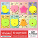 Whimsical Cartoon Sticky Notes - Colorful Set for a Happy Workspace