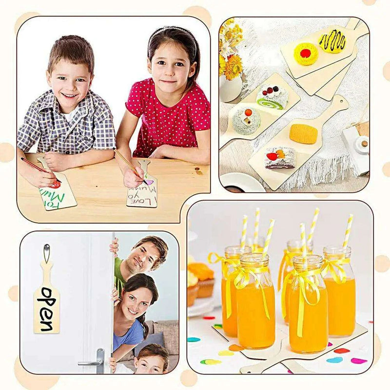 Chic Paddle-Style Wooden Cutting Board - Essential for Every Home Chef