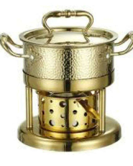 Solo Dining Stainless Steel Pot Set with Integrated Alcohol Burner