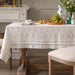 American Charm Floral Lace Tablecloth with Handcrafted Embroidery