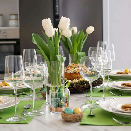 48-Piece Elegant Clear Glass Cylinder Vases Set for Home and Wedding Styling