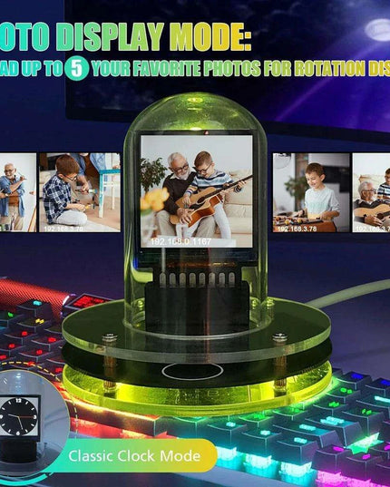 Nixie Tube Alarm Clock with RGB Lights, WIFI Weather Station, and Bitcoin Price Display