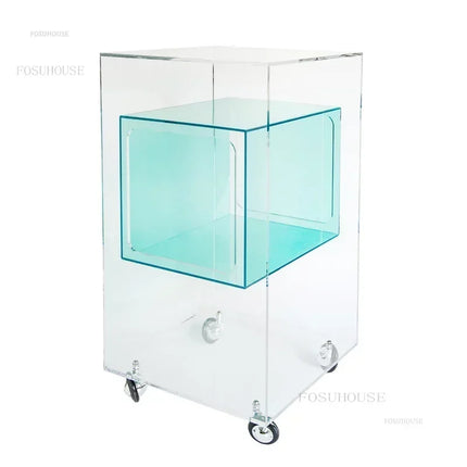 Acrylic Multi-Layer Beauty Salon Tool Trolley — 8-Colour Rolling Cart