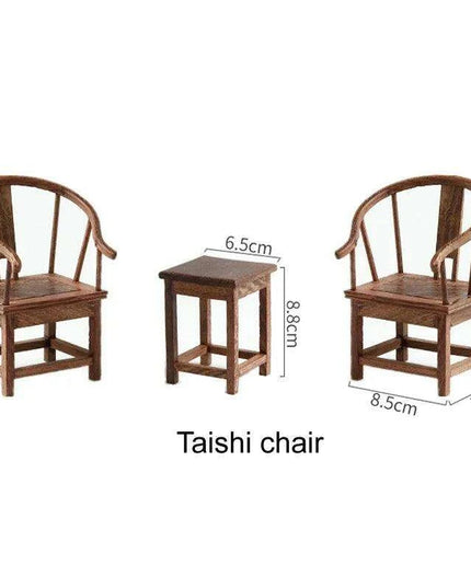 Charming Vintage Sushi Presentation Set with Miniature Table and Chair