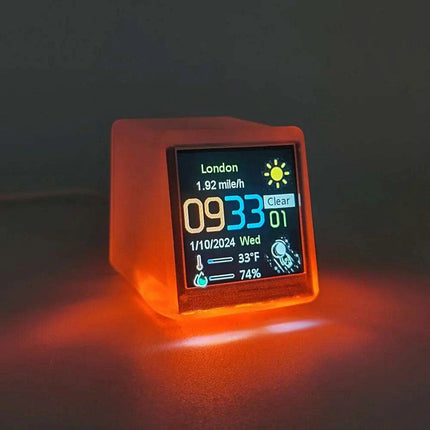 Vintage Nixie Tube Alarm Clock with RGB Lighting and Bitcoin Price Tracker