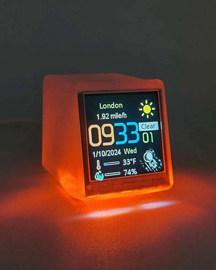 Vintage Nixie Tube Alarm Clock with RGB Lighting and Bitcoin Price Tracker