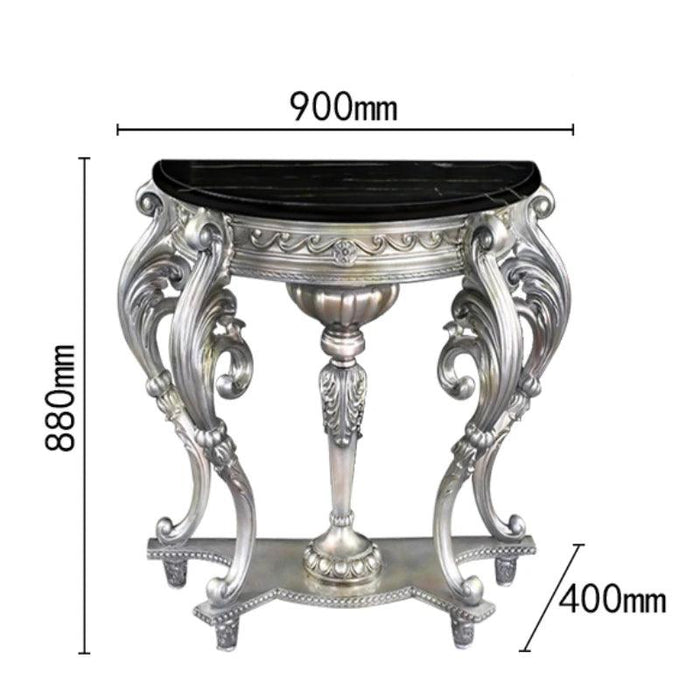 Vintage European Elegance Console Table with Intricate Carvings - Timeless Style & Practical Design