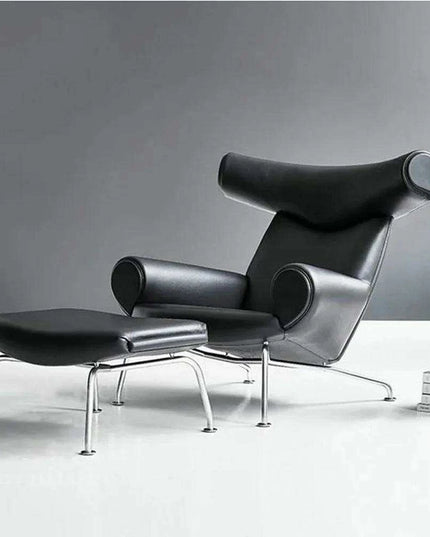 Nordic Luxury Leather Lounge Chair for Contemporary Living Spaces