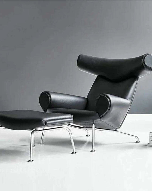 Nordic Luxury Leather Lounge Chair for Contemporary Living Spaces