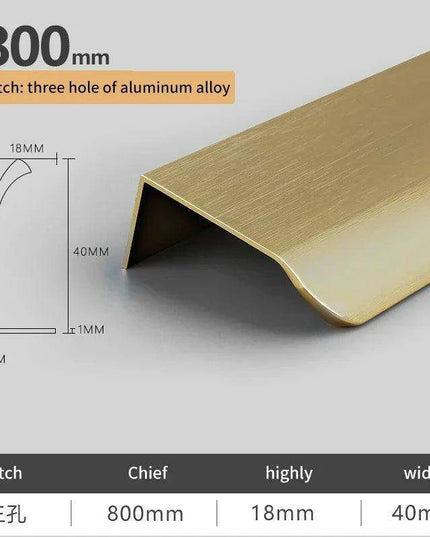 Modern Aluminum Alloy Cabinet Pull Handles - Set of 3