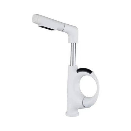 Pull-Out Basin Faucet with Digital Temperature Display & Adjustable Height