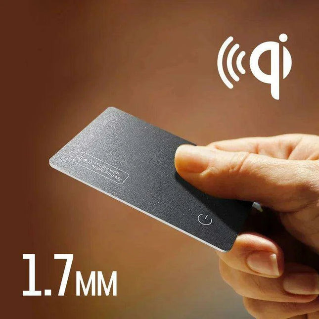 Slimline Wireless GPS Tracker Card with Wireless Charging for Apple Devices - AirTag Replacement Solution